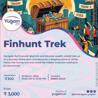 YUGAM'24 - FINHUNT TREK Cultural Event Poster